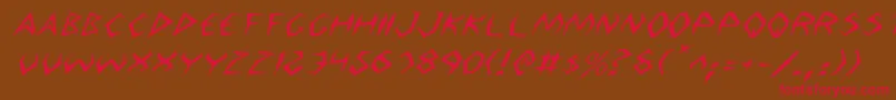 Argos2i Font – Red Fonts on Brown Background