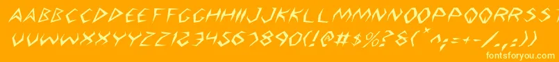 More about Argos2i Font Argos2i Font – Yellow Fonts on Orange Background