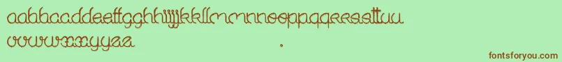 SoldOut Font – Brown Fonts on Green Background