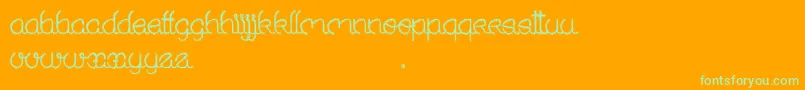 SoldOut Font – Green Fonts on Orange Background