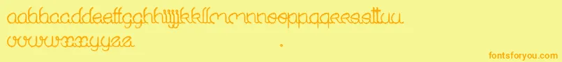 SoldOut Font – Orange Fonts on Yellow Background