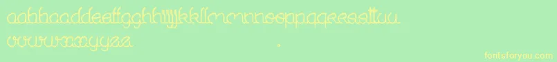 SoldOut Font – Yellow Fonts on Green Background