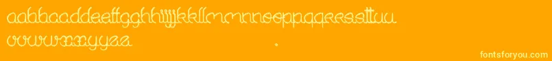 SoldOut Font – Yellow Fonts on Orange Background