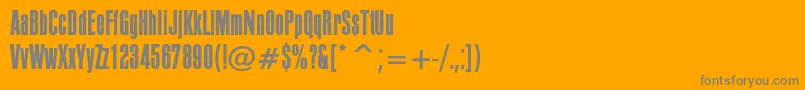 フォントPffusionsansLight – オレンジの背景に灰色の文字