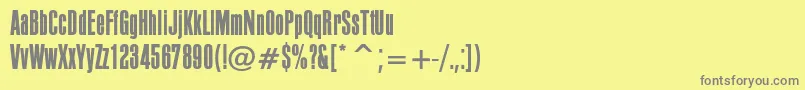 フォントPffusionsansLight – 黄色の背景に灰色の文字