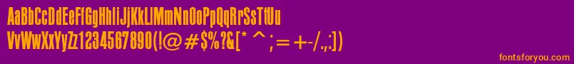 PffusionsansLight Font – Orange Fonts on Purple Background