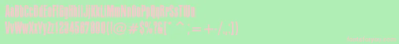 Шрифт PffusionsansLight – розовые шрифты на зелёном фоне