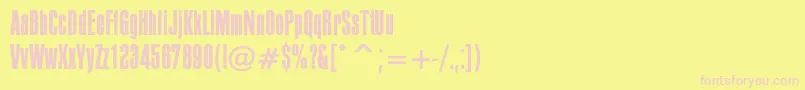 PffusionsansLight-fontti – vaaleanpunaiset fontit keltaisella taustalla