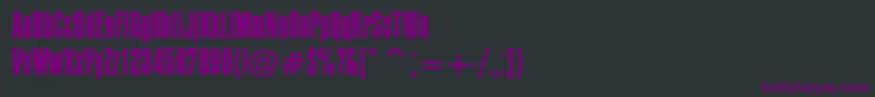 Шрифт PffusionsansLight – фиолетовые шрифты на чёрном фоне