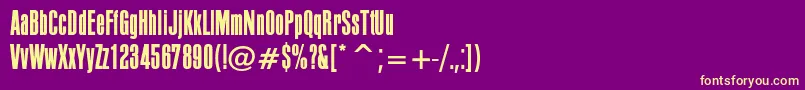 PffusionsansLight-fontti – keltaiset fontit violetilla taustalla
