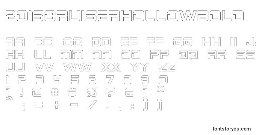 Schriftart 2015CruiserHollowBold – Alphabet, Zahlen, spezielle Symbole