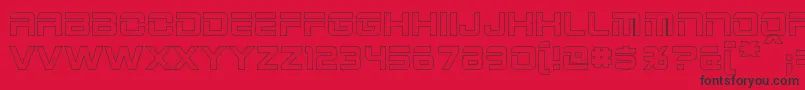 2015CruiserHollowBold Font – Black Fonts on Red Background