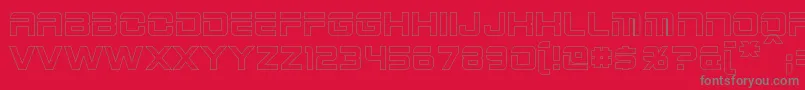 2015CruiserHollowBold Font – Gray Fonts on Red Background