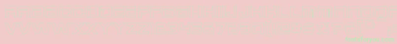 2015CruiserHollowBold Font – Green Fonts on Pink Background