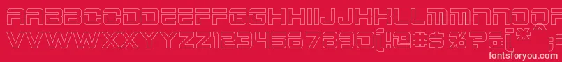 2015CruiserHollowBold Font – Pink Fonts on Red Background