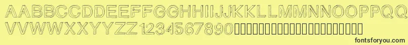 Gizemssketchfree Font – Black Fonts on Yellow Background