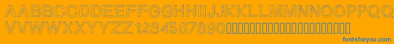 Gizemssketchfree Font – Blue Fonts on Orange Background