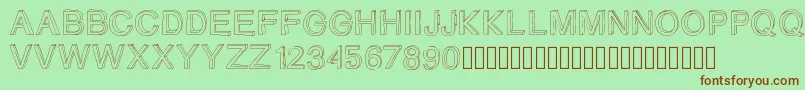 Gizemssketchfree Font – Brown Fonts on Green Background