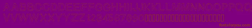 Gizemssketchfree-Schriftart – Braune Schriften auf violettem Hintergrund