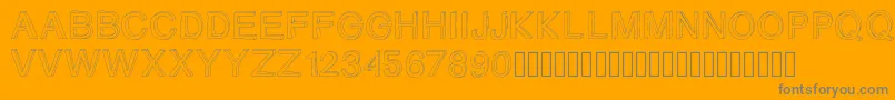 Gizemssketchfree Font – Gray Fonts on Orange Background