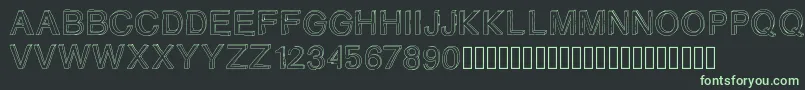 Czcionka Gizemssketchfree – zielone czcionki na czarnym tle