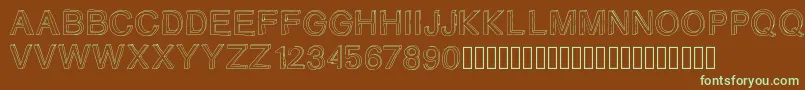 Gizemssketchfree Font – Green Fonts on Brown Background