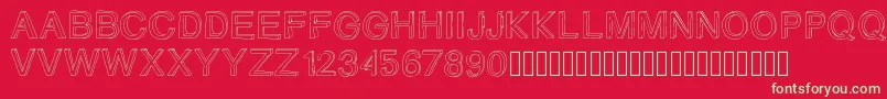 Gizemssketchfree Font – Green Fonts on Red Background