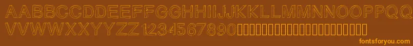 Gizemssketchfree Font – Orange Fonts on Brown Background