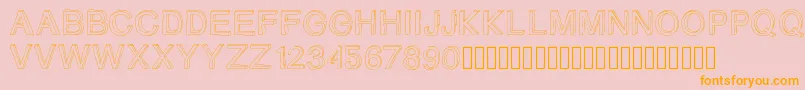 Gizemssketchfree Font – Orange Fonts on Pink Background