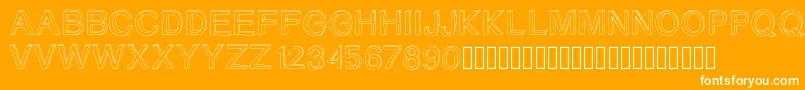 Gizemssketchfree Font – White Fonts on Orange Background