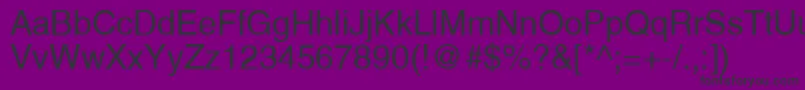 フォントHelios – 紫の背景に黒い文字