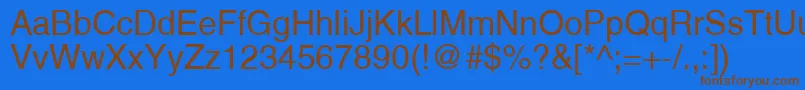 Helios Font – Brown Fonts on Blue Background