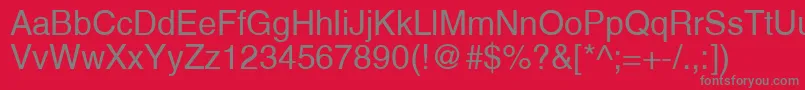 Helios Font – Gray Fonts on Red Background