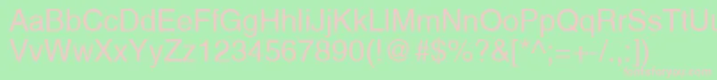 Helios Font – Pink Fonts on Green Background