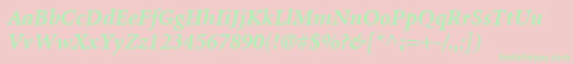 MinionLtBoldItalic Font – Green Fonts on Pink Background