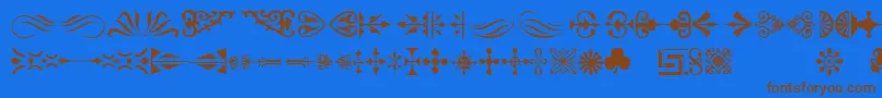 Orntm Font – Brown Fonts on Blue Background