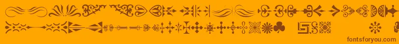 Orntm Font – Brown Fonts on Orange Background