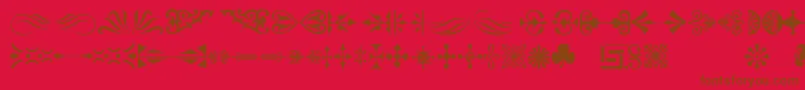 Orntm Font – Brown Fonts on Red Background