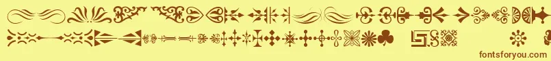 Orntm Font – Brown Fonts on Yellow Background