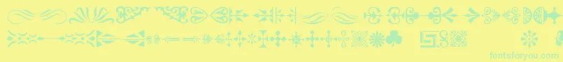 Orntm Font – Green Fonts on Yellow Background