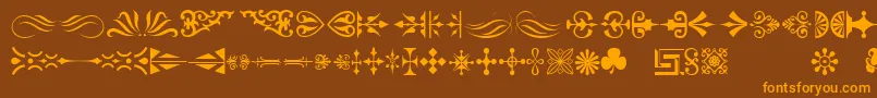 Orntm Font – Orange Fonts on Brown Background