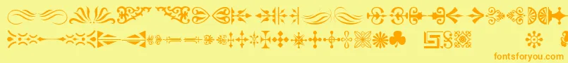 Orntm Font – Orange Fonts on Yellow Background