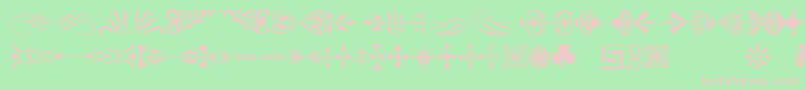 Orntm Font – Pink Fonts on Green Background