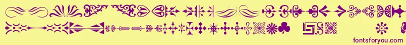 Orntm Font – Purple Fonts on Yellow Background