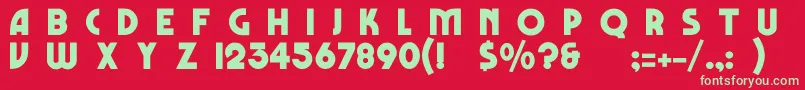 MarboloNormal Font – Green Fonts on Red Background