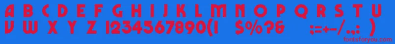 MarboloNormal Font – Red Fonts on Blue Background