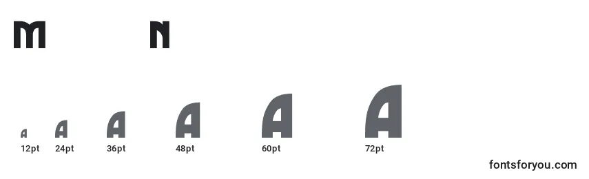 MarboloNormal Font Sizes
