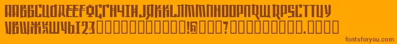 Saffcw Font – Brown Fonts on Orange Background