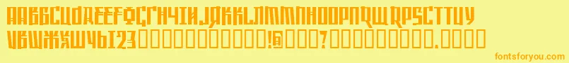 Saffcw Font – Orange Fonts on Yellow Background