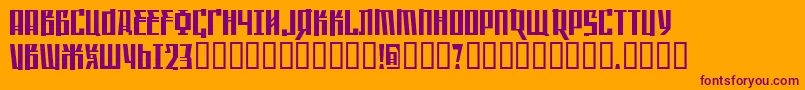 Saffcw Font – Purple Fonts on Orange Background